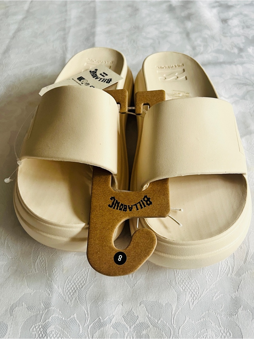 Billabong Ivory/Cream Platform Slide Sandals - Picture 5 of 5